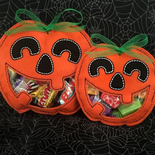 Halloween-kummitus karkkikassi | huopa kurpitsa karkkipussit 2013 temppu tai herkku kummitus karkkikassi läpinäkyvällä ikkunalla kiitospäivälle Pumpa