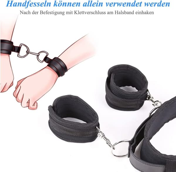 Perfekta BDSM-seksisidontarajoitukset, sidontasarja käsiraudoilla - Perfet-max
