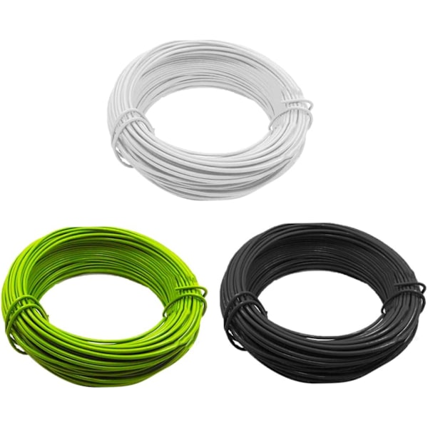 Trädgårdstråd Växt Twist Tie plastbelagd spole Sträng Mjuk för hemmakontor Växtfästning Diy Bonsai Flower Pot Support Strap Svart Krukverktyg Svart