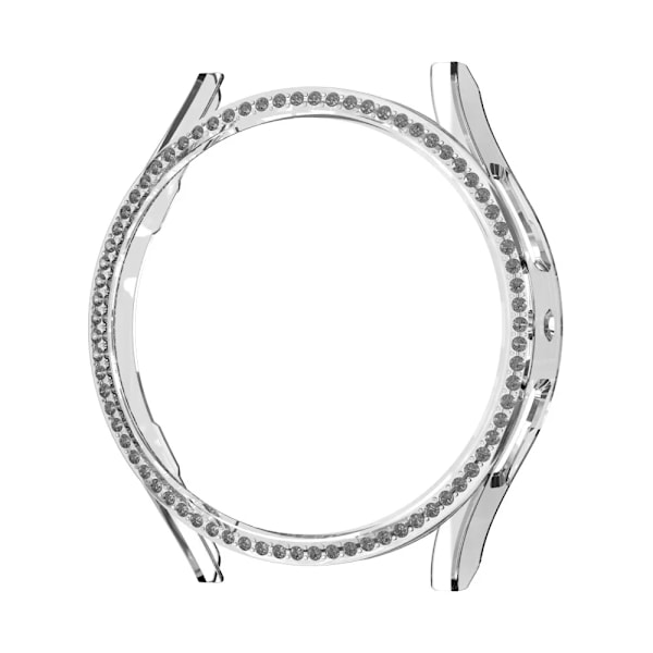 Kotelo Samsung Galaxy Watch 6 5 4 40 mm 44 mm kotelo PC yksinkertainen rivi timanttipinnoitettu kiiltävä suojakotelo puskuri ilman lasia Selkeä Galaxy Watch6 40mm