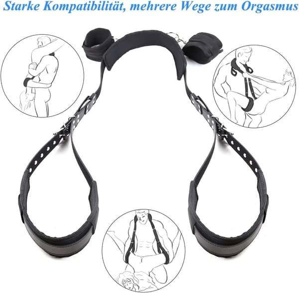 Perfekta BDSM-seksisidontarajoitukset, sidontasarja käsiraudoilla - Perfet-max