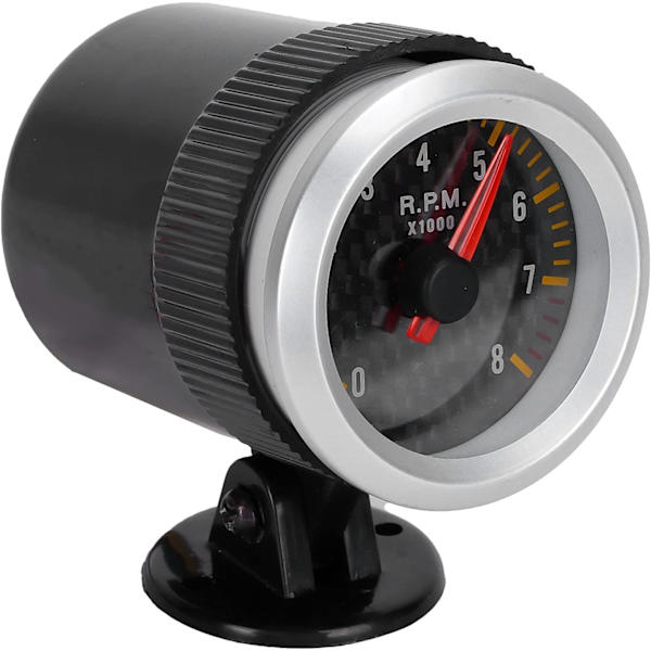 Varvräknare Varvräknare, Varvräknare 52 Mm/2,05 Tum 0‑8000 Rpm Kolfiberpanelspekare 12V Universal för 4 6 8-cylindriga Motorer SUV