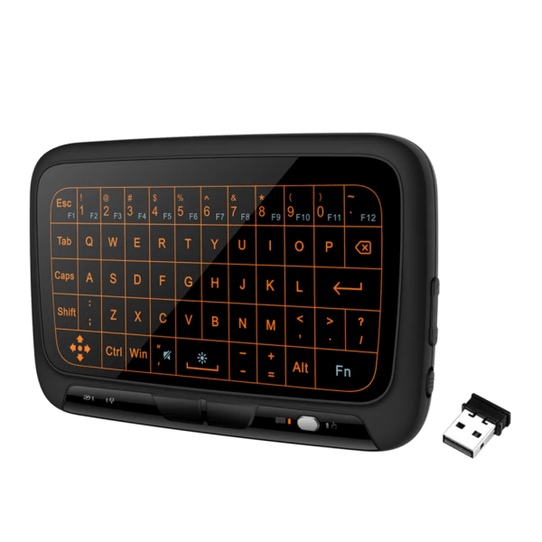 H18+ 2,4 GHz trådlöst tangentbord Fullständig pekplatta Bakgrundsbelyst tangentbord med stor pekplattafjärrkontroll för Smart TV Android TV Box PC Bärbar dator