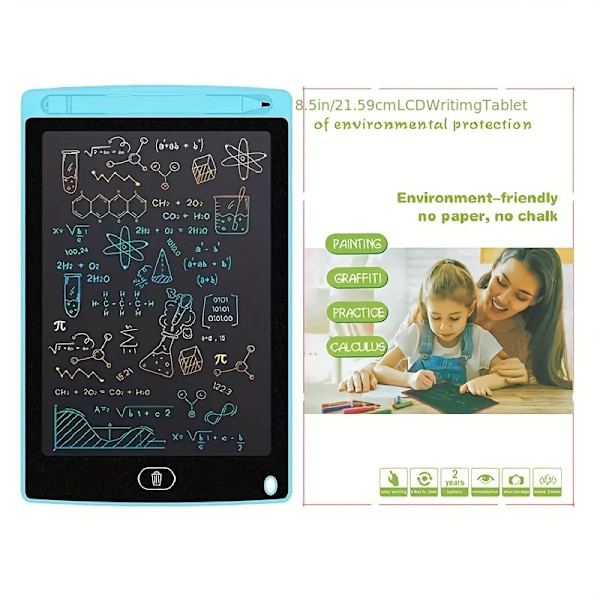 Rittavla, LCD-kirjoituslevy, pieni musta taulu, kotitalousväri Doodling-maalaus Piirustus Elektroniset kirjoituslevylelut
