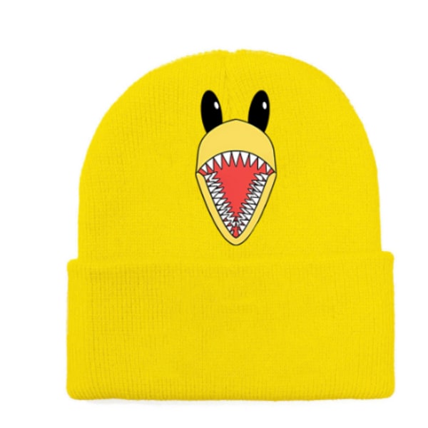 Rainbow Friends Stickad Mössa Tryckt Hatt Barn Vinterpresent Yellow