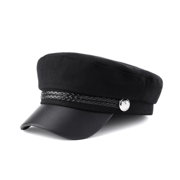 Chaufför Top Cap Black Basker Fancy Dress Octagonal Hats SQBB
