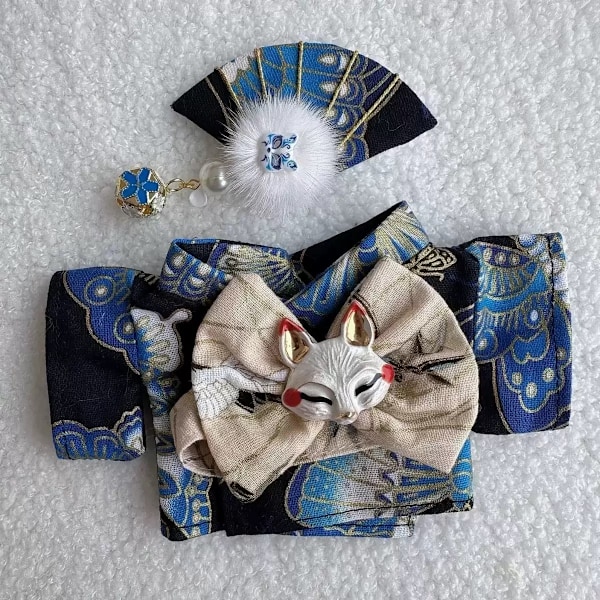 Labubu Kimono Labubu V3 Kläder Japansk Traditionell Kulturell Stil_q Red fox