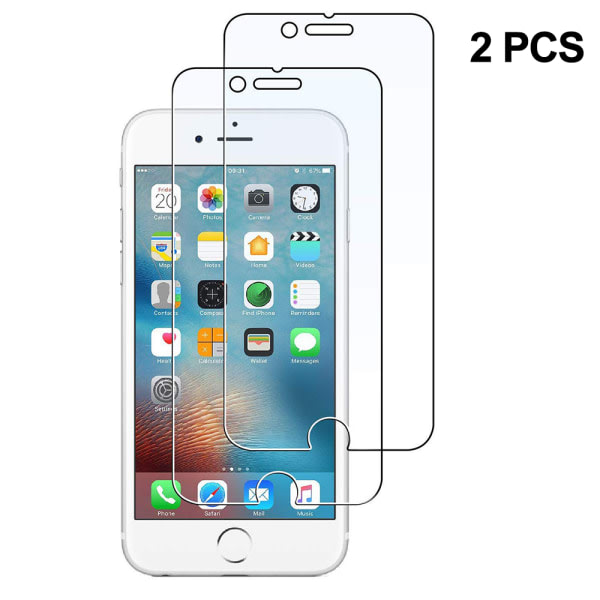 CQBB Skärmskydd härdat glas, HD skärmskydd, 9H Anti-Scratch Skärmskydd kompatibel med iPhone 6/6S/7/8-2 Pack