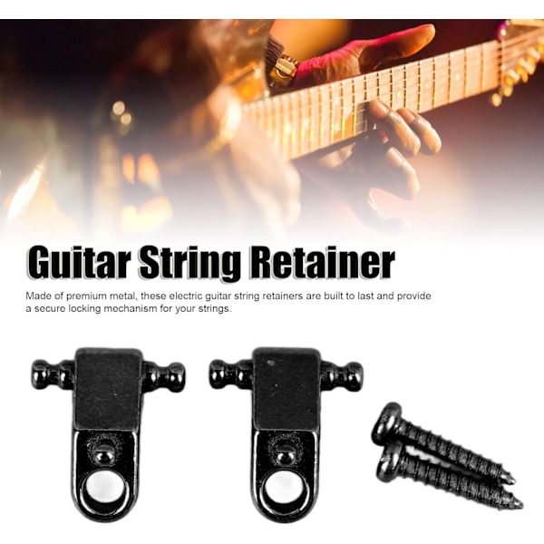 Gitarstrengs-holder, Tree Standard Roller String Guides Metal Elektrisk Gitar Streng Guide Holder Byte (Svart) Svart