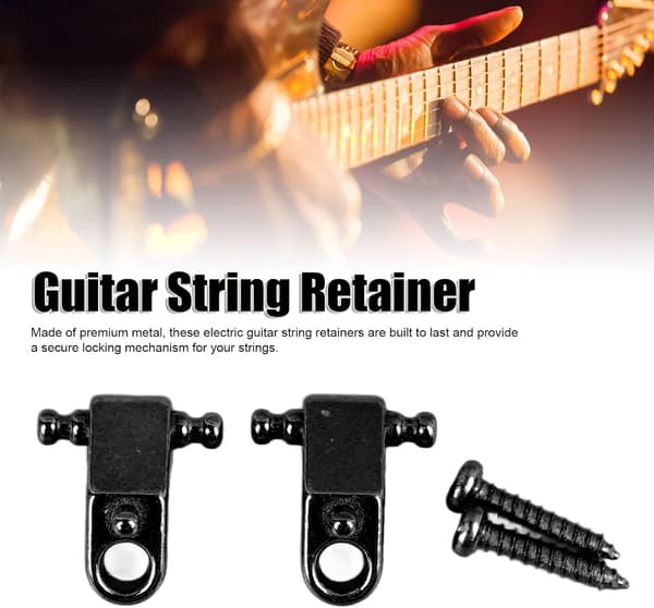 Stränghållare för elgitarr, Tree Standard Roller String Guides Metal Elektrisk Gitarr String Guide Retainer Byte (Svart) Svart