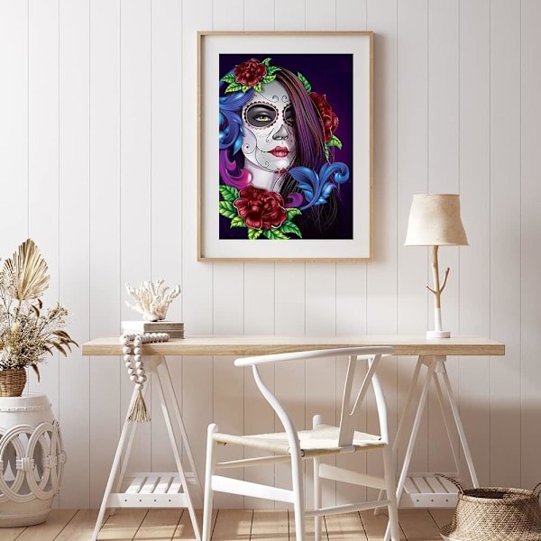 30x40CM timanttimaalaus Täydellinen sarja Pyöreä goottilainen, canvasdiamon