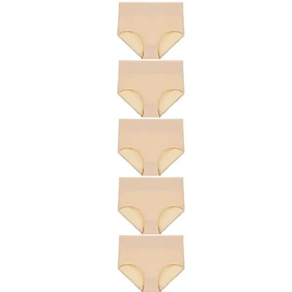 High-waisted briefs (5-pack) Beige S Beige S Beige S Beige S