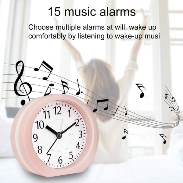 Larmklocka, 4 tum Super Silent Non Ticking Small
