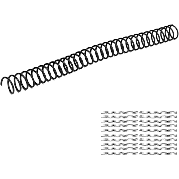 Spiralbundna spolar, 20 stycken, spiralbundna plastspolar, 19 mm, 3/4 tum innerdiameter, 30 hål, spiraler för A4- och A5-anteckningsböcker (svart) svart