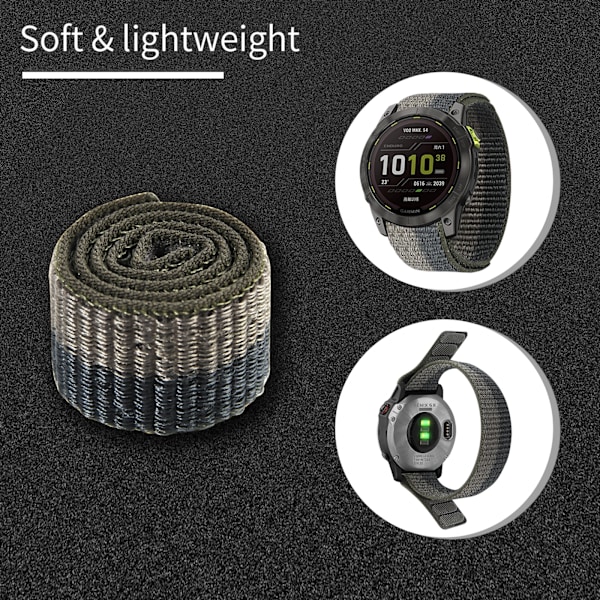 26 mm 22 mm Virallinen nylon Garmin Enduro 2/Fenix ​​6X 6 Pro 5X 5 Plus 7X 7/Epix Gen 2 Ultralevy Älykellohihnojen ranneke G 22mm Fenix 6 6Pro