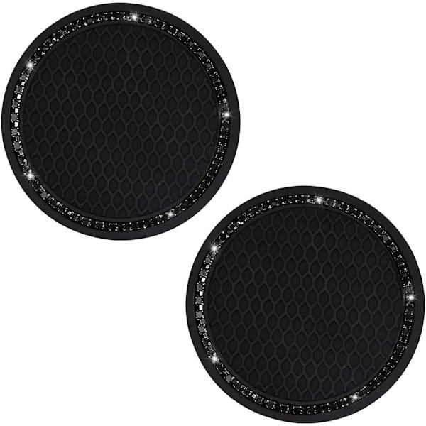 Bil Mugghållare Underlägg, 2-pack Universal Vehicle Bling Mugghållare Insert Underlägg (2,75\" Diameter), Crystal Rhinestone