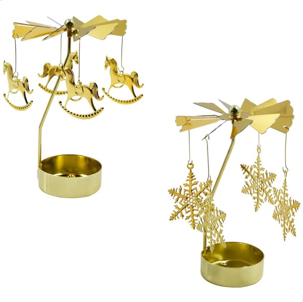 2 stk. Varmelys-holder, Varmelys-holder - Roterende Lysestage