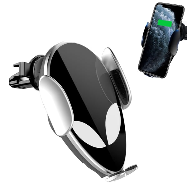 CQBB Trådlös billaddare, Qi Snabbladdning Auto-Clamping Biltelefon Hållare Montering Luftventil kompatibel med iPhone
