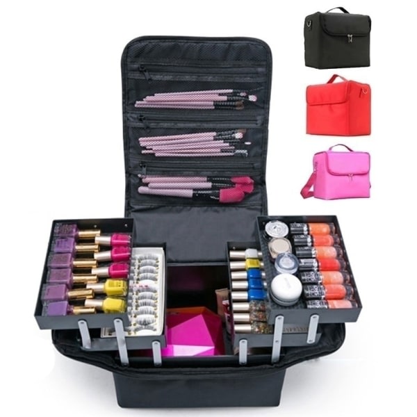 Portable Makeup Organizer Cosmetic Case Professional Makeup