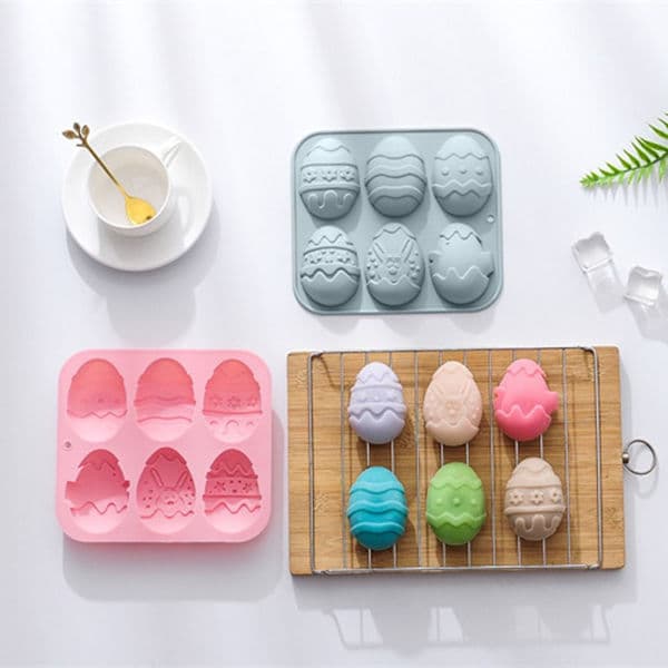 Påske Silikonform Kanin Egg ROSA rosa—max