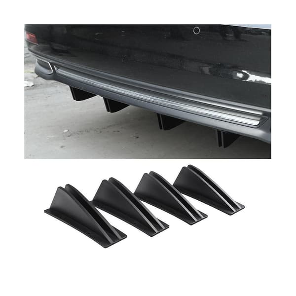 XJ-Universal 4 stk/sett Bil Bakre Støtfanger Diffuser Spoiler Abs Anti-kollisjon Bakre Støtfanger Leppe Diffuser B—max