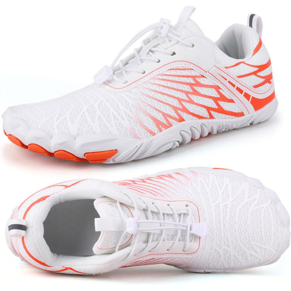 Unisex Barefoot Sko, Hurtigtørrende, Letvægts, Åndbar, Skridsikker, Bred Tådesign H02 orange 43 EU