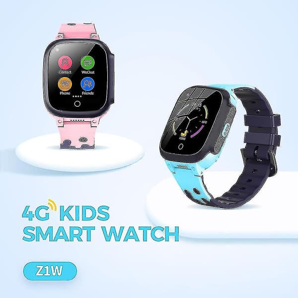 Børneur Telefon 4g Wifi Kamera Touch Smartwatch GPS Tracker Sos Multifunktion_max Blue