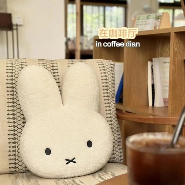 Plushdyr Sød Miffy Kreativ Blød Dukke Tegneserie Soveværelsesdekoration Pynt Fødselsdagsgave[HK] A-40X30X16CM