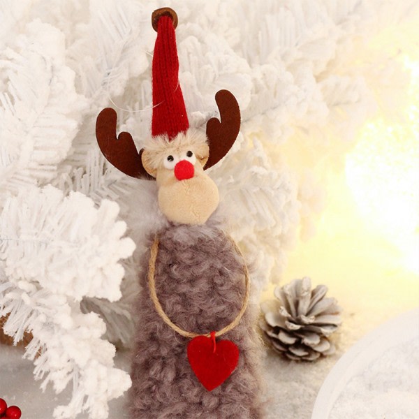 CQBB 3 st jul plysch älg renhänge julgran hängande dekor Xmas Holiday Party Supplies