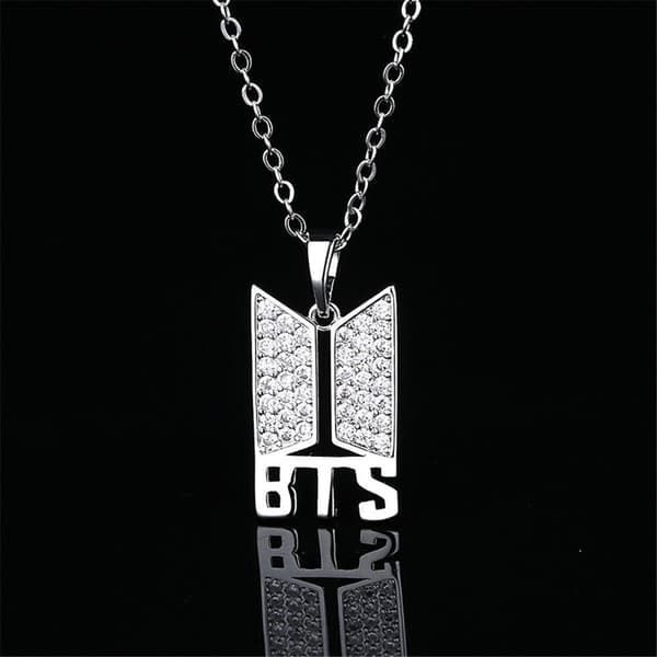 Hallyu Kpop 18k kullattu BTS-riipus kaulakoru_ma silver