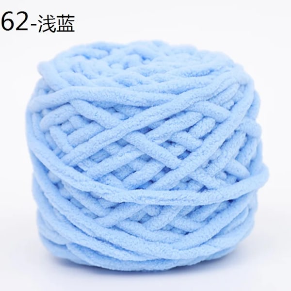 100g Chenille Scarf Garn för stickning DIY-material Färgglatt handgjort garn för handvirkning Virkat tjockt ullgarn ull 62