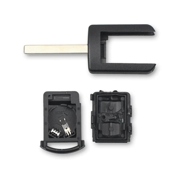 CQBB Key FOB Shell Remote 2 Button Hu100 Blade för Opel Svart one size