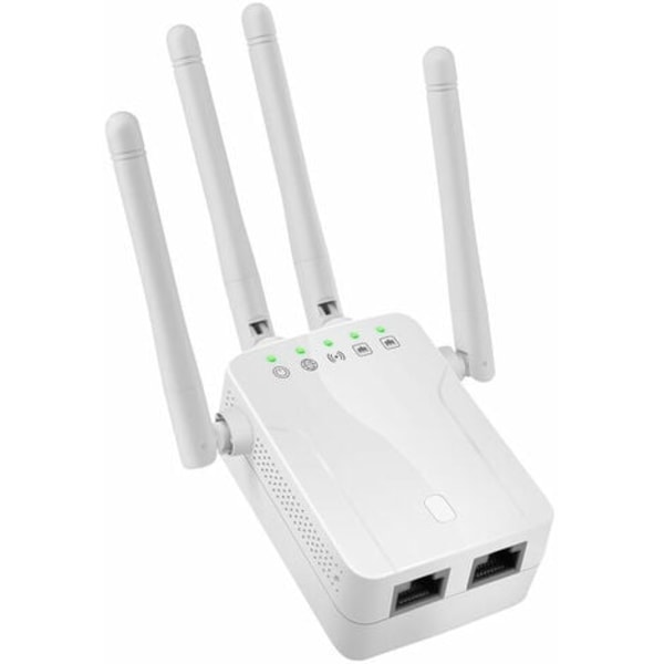 WiFi-förstärkare, WiFi-repeater upp till 120㎡, kraftfull wifi-repeater med en Ethernet-port, kompatibel med alla routrar