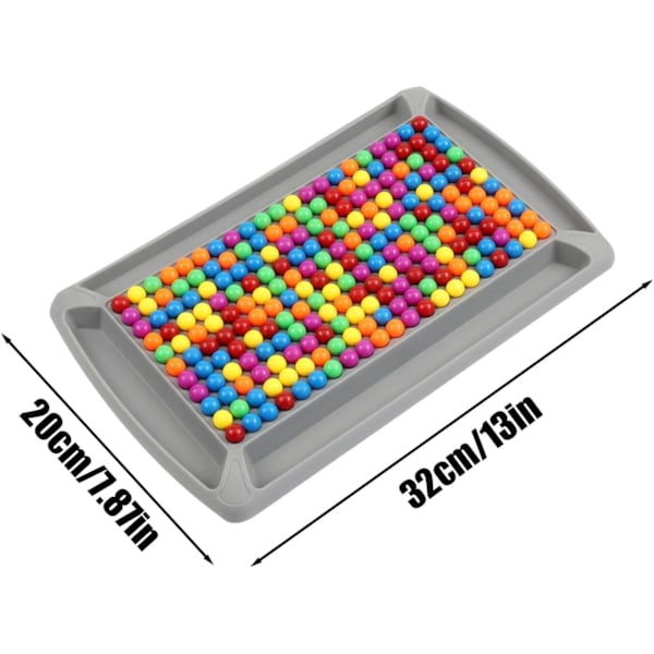 Rainbow Ball Duel Brädspel - Klassiskt Strategispel för Barn (245 Pärlor) Gray 245 beads