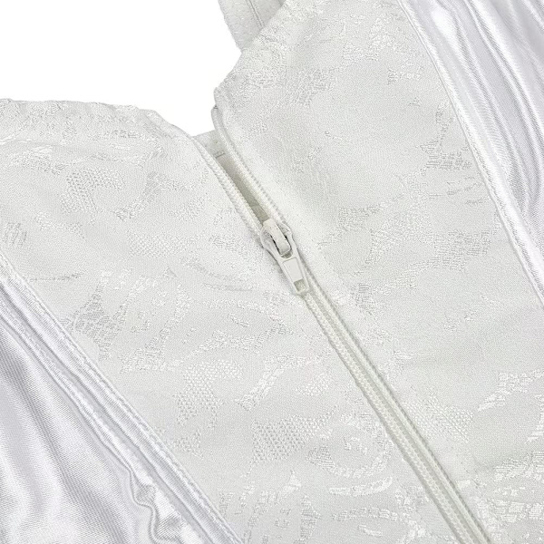 Naisten korsetit Overbust Bustier Top Gothic Sexy Olkapää 2928white 2XL 2928white 2XL