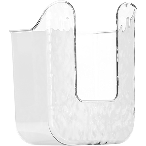 Våtservetter dispenser väggmonterade våtdukar behållare tungt enkla husdjur pappershandduk dispenser för badrum, transparent vit toalettpapper hållare Transparent vit