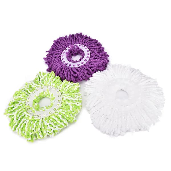 NYHET Magic Replacement Refill 360° Spin Cleaning Pad Mikrofibermopphuvud lilla