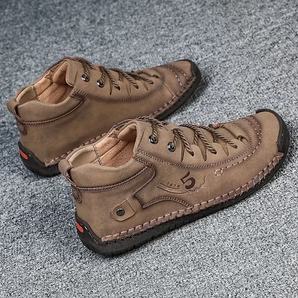Gumrukfree Äkta Läderskor För Män 2024 Originala Herr Sportskor Gratis Frakt Och Billiga Originala Herr Sneakers Al 9926-1-Brun 47