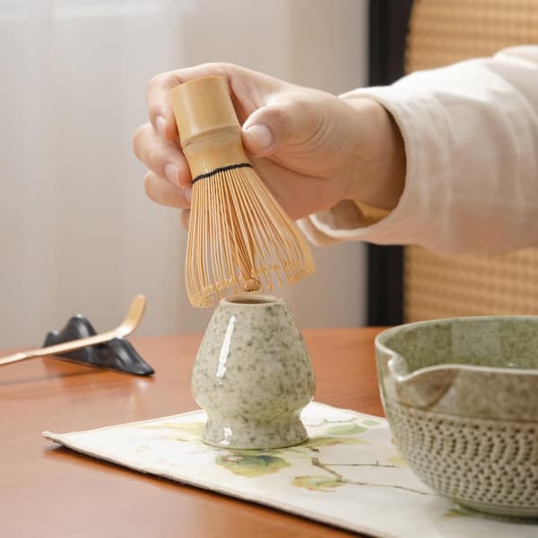 Matcha-set - Set med 7 delar - Matcha startkit - Matcha-visp - Det perfekta setet för traditionell matcha - Bambu - Vackert förpackat