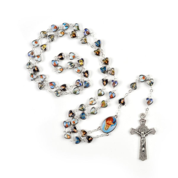 20st Jesus Maria Our Lady Centerpiece Medal Charm Hängen för smyckestillverkning DIY Rosenkrans Halsband Armband null - B