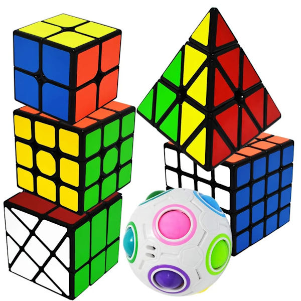 6 Rubiks kuber - 6 stilar - Perfet-max