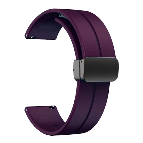 Magnetlås Silikonrem För Huawei Watch 3 pro GT3 GT2 42mm 46mm For Mi Watch S1 Pro/ Watch 2 20mm 22mm Bälte Armband purple For Huawei GT2 42mm