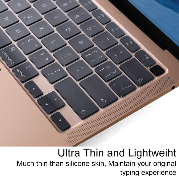 CQBB TPU- cover för MacBook Pro 13 tum A2251 A2289 Ultratunt skyddande osynlig hud Tangentbord Film-Transparent