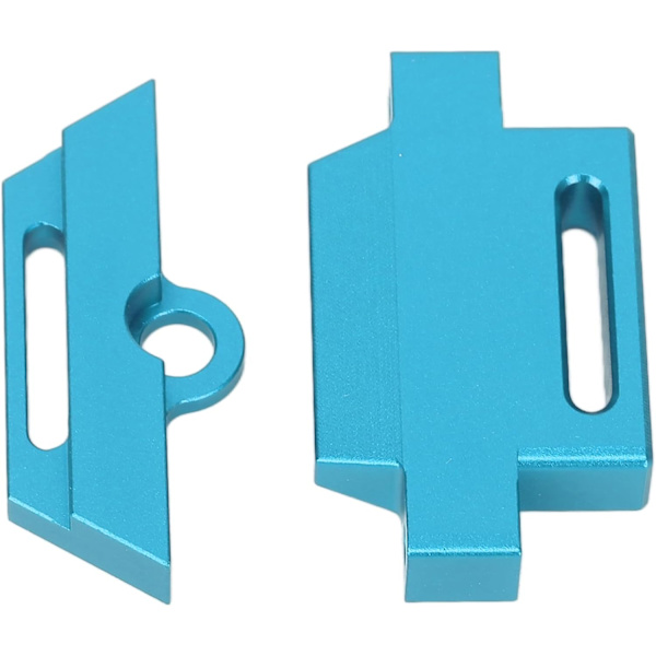 RC Bilbatteriplade, Batteriholder i Aluminiumlegering med Rem til 1/10 Slash 2WD 5822 5822A Chassis (Blå) Blå