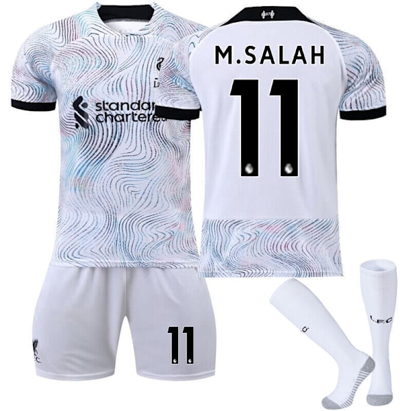 Nytt Pojkar Barn Fotboll Kit Kort Skjorta Socka Set Fotboll Liverpool Away Kit #11 liverpool away kit #11 24/(8-9 years)