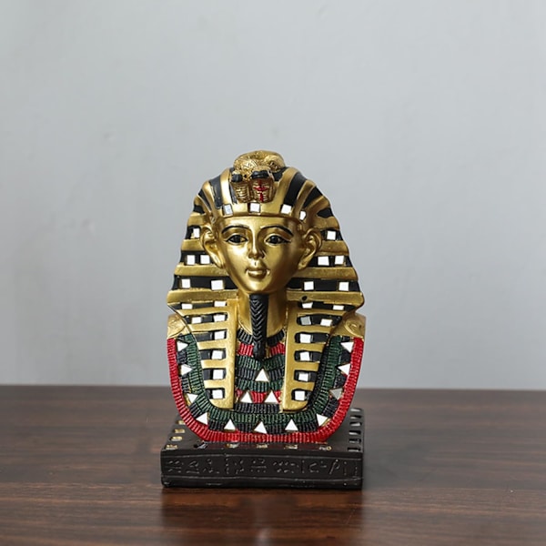 Egyptisk farao staty set | Mumie och sfinx skulpturer | Mytologi inspirerade ornament | Unik hemdekorsamling | Sfinxfigurer D