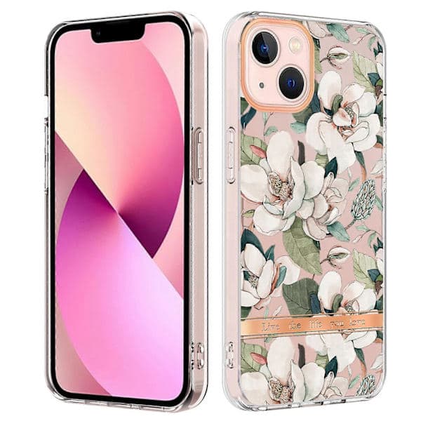 iPhone 13 Blommor och Växter Serie IMD TPU Mobilskal—max