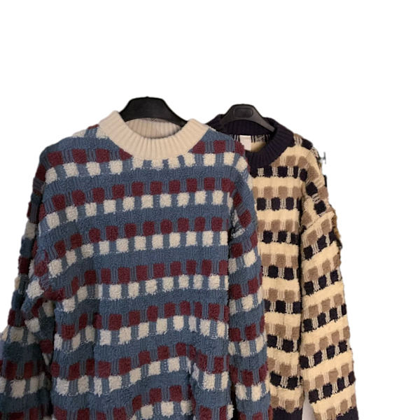 2023 Höst och vår tröja med hög hals, herr, lös höst- och vintertrend, Hong Kong-stil, pars swe coat, herr, röd, XL