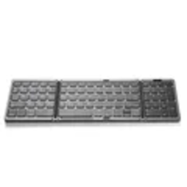 Mini bærbar foldbart tastatur tyndt trådløst bt-nummer tastpapir til Mac Windows laptop tablet lys-handy bluetooth-kompatibel grå-spansk