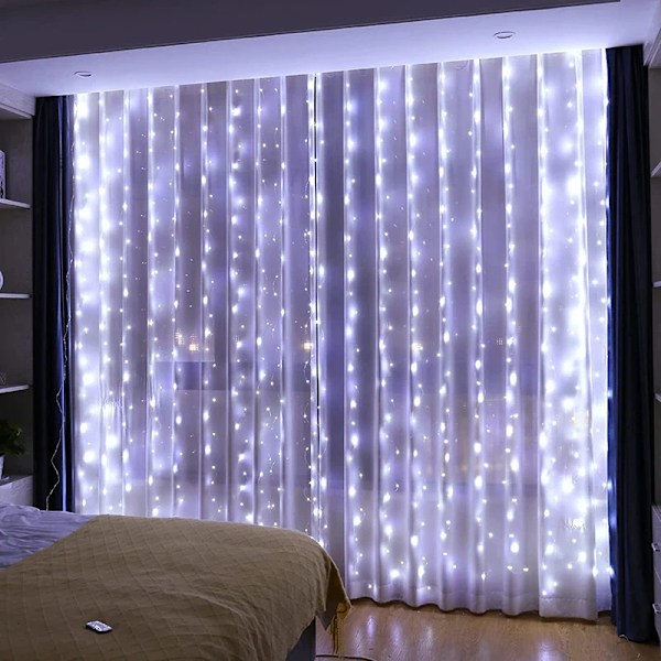 3m/6m Gardingirlande på vinduet USB -strenge Fairy Festoon Fjernbetjening Julebryllupsdekorationer til hjemmet Varme lys
